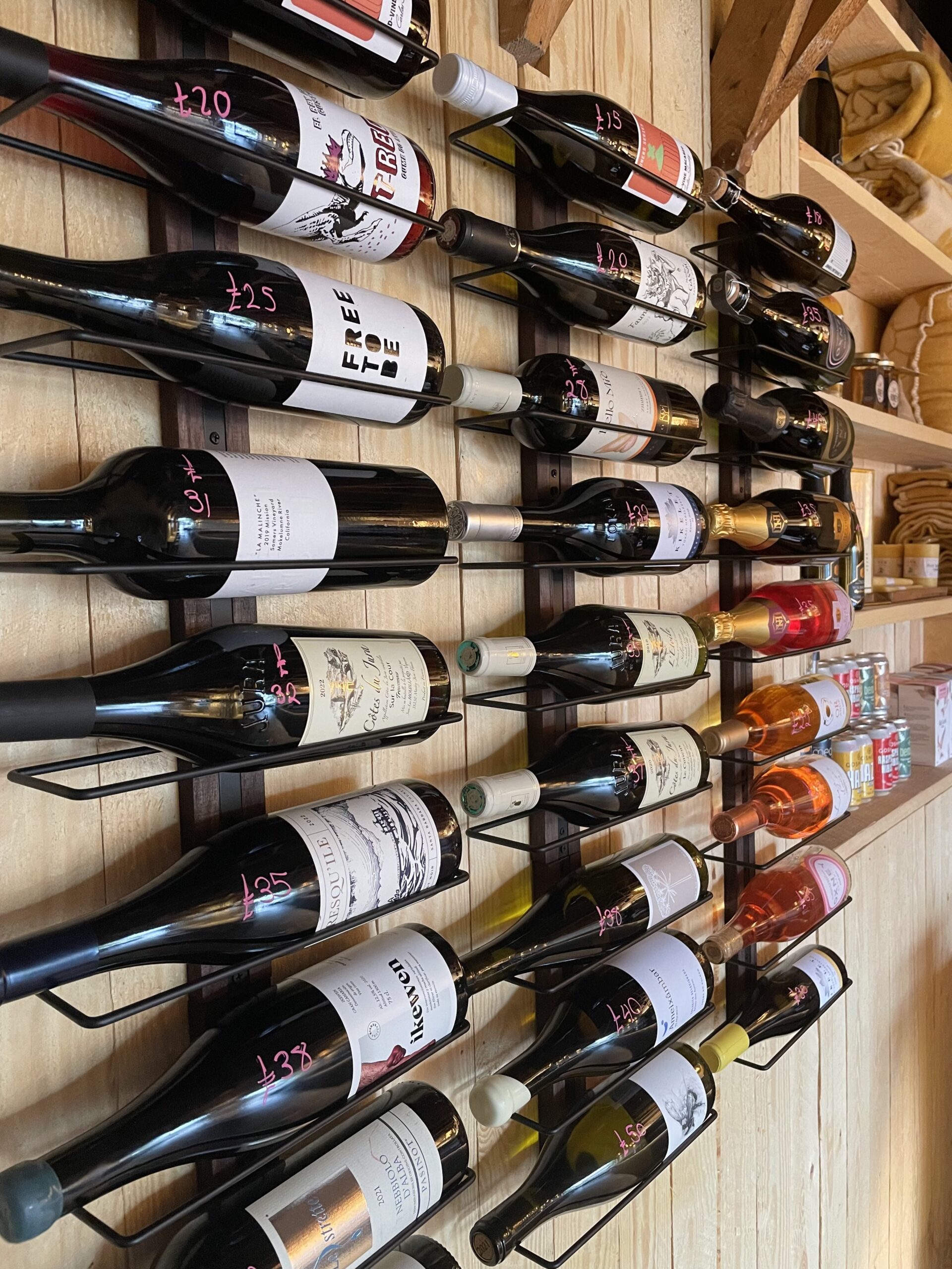 The Wine Retail Shelf at Apiary Cafe & Bar.