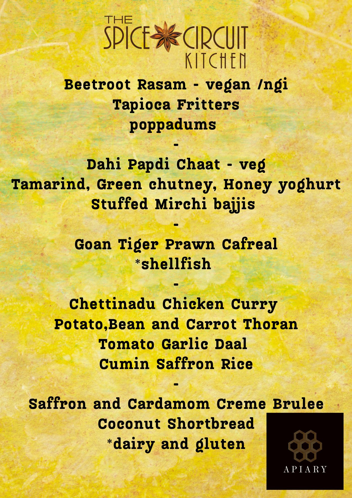 Spices Menu